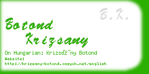 botond krizsany business card